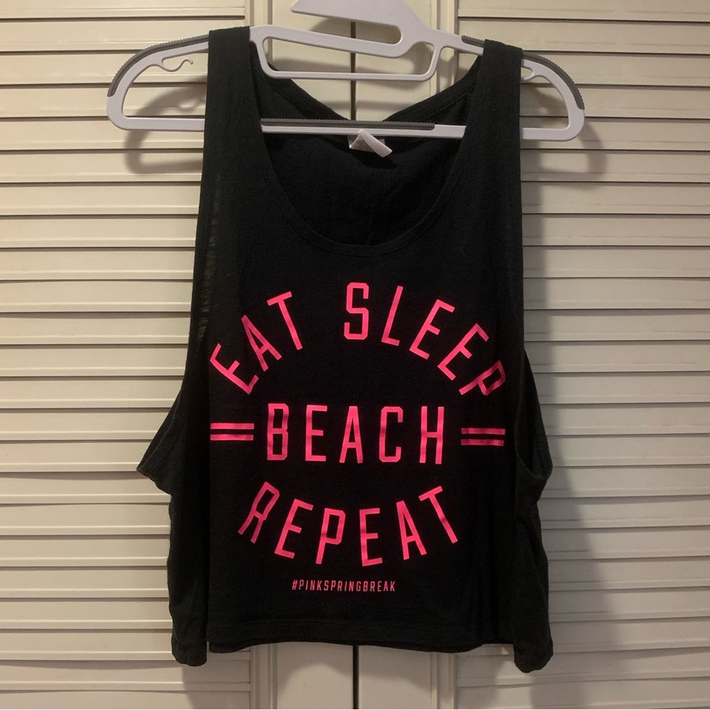 Pink crop tank top Size M